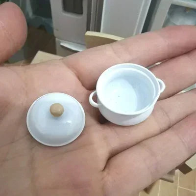 Dollhouse Miniature Kids Furniture Items Mini Alloy Hearth/Gas burner/Pan/Pot Set Kitchen Toys Kitchen Furniture Accessories