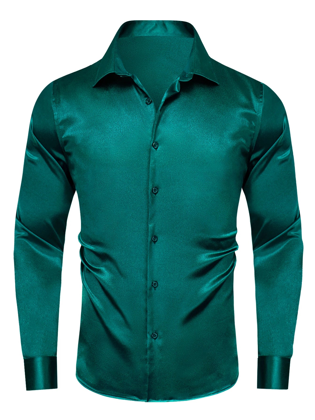 Hi-Tie Stain Mens Shirts Casual Long Sleeve Dress Shirt Blouse for Male Wedding Gift Party Teal Pink Red White Grey 15 COLORS