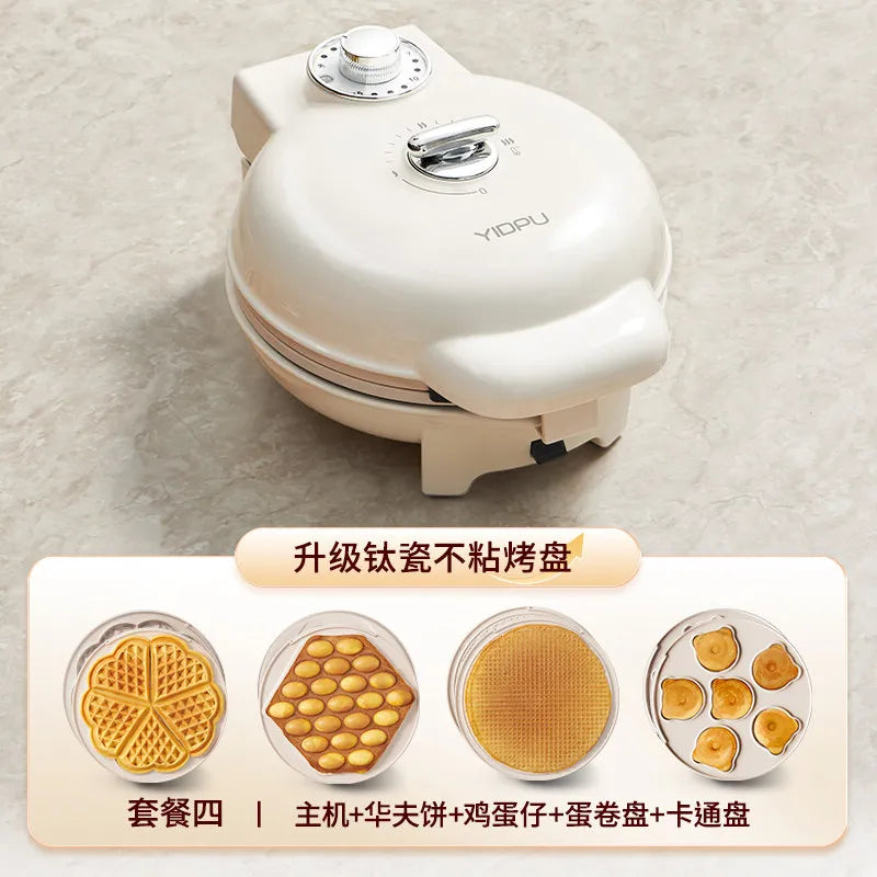 220V Yidepu Multifunction Electric Pancake Maker Timer Temperature Control Waffle Iron Double Sided Grill  Breakfast Machine