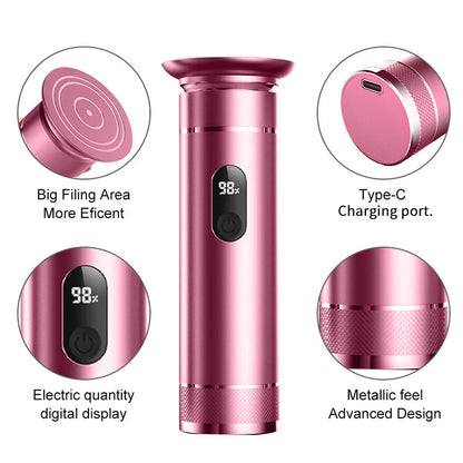 Aluminum Alloy Electric Foot Grinder For Feet - Dual Power Type-C/Battery, Callus & Dead Skin Remover Pedicure Tool  USB