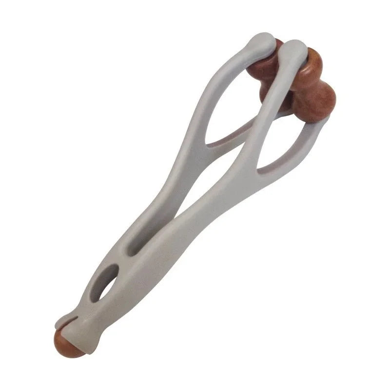 Hard Wood Double-sided Finger Massage Roller Hand Massager for Trigger Finger & Carpal Tunnel Pain Relief Portable Stress Relief