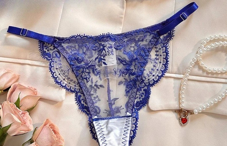 Sutiã Plus Size Cinta Renda Bordada Mesh Transparente Sexy Push Up Lingerie Pijama Sensual Copas Finas Sustentação 32-38 Bra Set