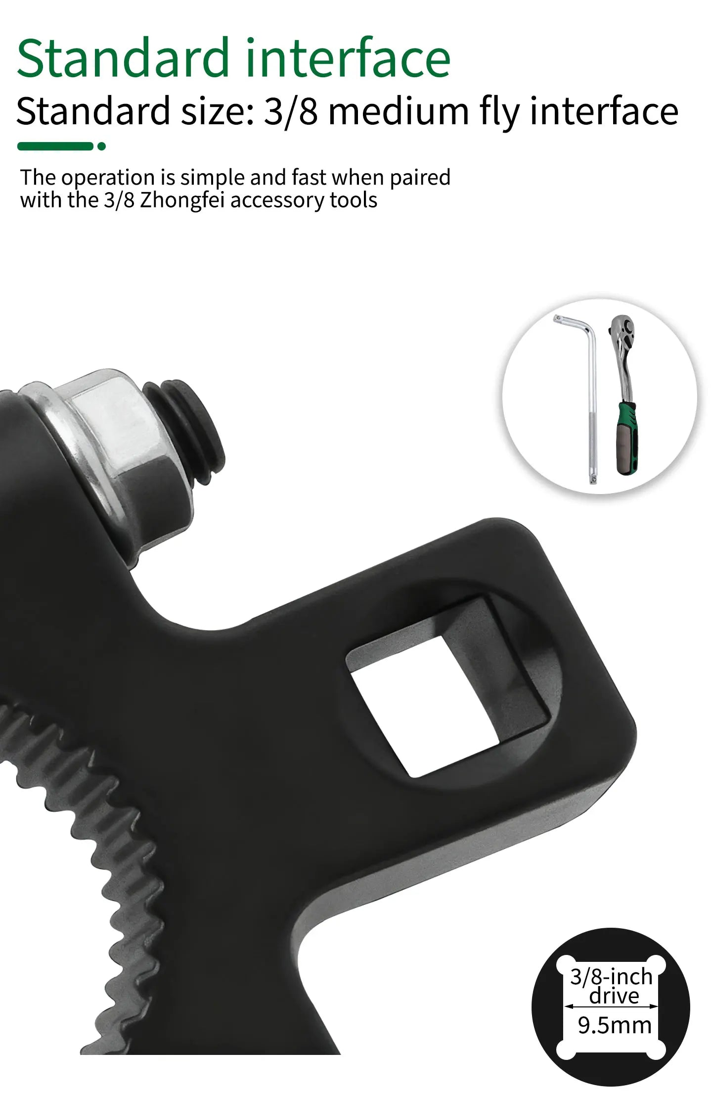3/8 Inch Inner Tie Rod Removal Tool, Car Steering Ball Joint Disassembly Maintenance Tool, Professional Auto Repair Tool