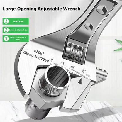 8/10/12 Inch Adjustable Wrench Set, Multifunctional Universal Spanner, Labor-Saving Locking Design, Auto Maintenance & Household