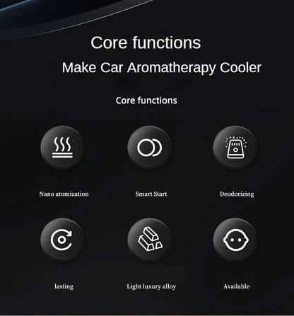 Car Aromatherapy Perfume with Automatic Spray Aluminum Alloy Metal Odor Remover with Colorful Star Ceiling Atmosphere Light