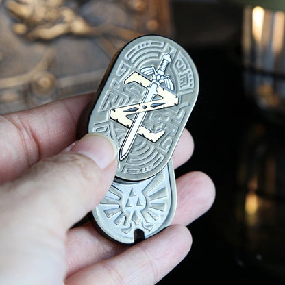 Novel Sword and Shield Fidget Slider EDC Stress Relief Push Haptic Slider ADHD Anxiety Stress Toys Office Desk Toys Gifts