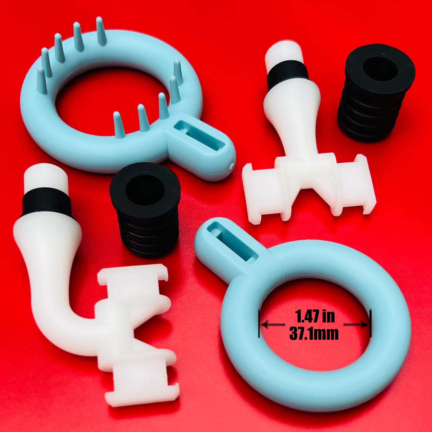 Massage Gun Head Attachments for 12-19mm Shaft, Replaceable Silicone Fascia Gun Head,   Fitness Accessories for Muscle Relief