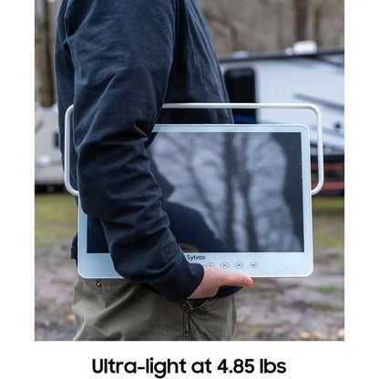 15.6" Portable TV, 1080P Smart TV, 10000mAh Battery (6H), Rechargeable, IP66 Waterproof, Supports Apps & Voice Control. Perfect