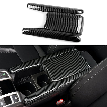 For Honda Civic 10th Gen (2016 -2021) Interior Accessories, Car Center Console Gear Shift Panel , Carbon Fiber ABS Trim Sticker