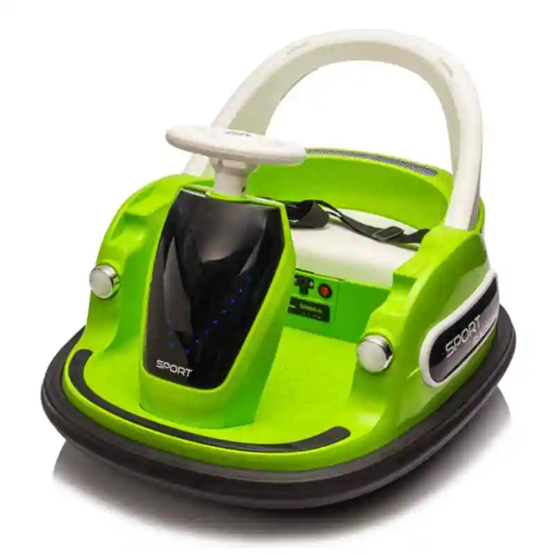 Kids Electric Bumper Car 318B, 2-6 Toddler Ride On Toy, Remote & Self-Dual Control, 360° Rotation, Bluetooth Music Early Educati