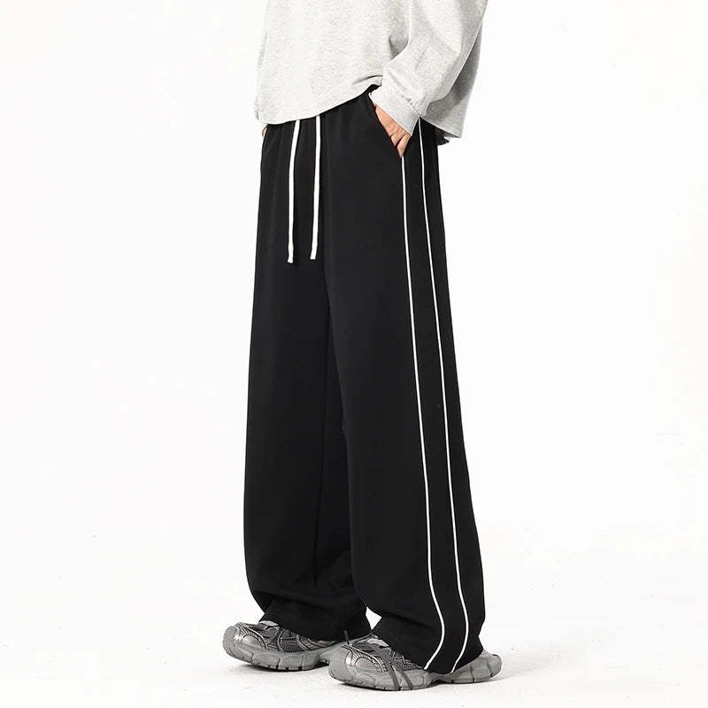 2025 Autumn Men Sweatpants Baggy Joggers Cotton Korean Sports Pants  Neutral Loose Outdoor Jogger Fitness Trouser