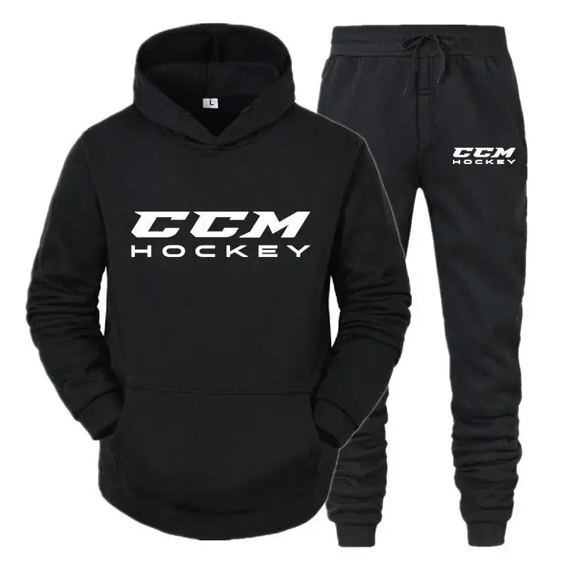 Autumn and winter men's sportswear set  high-quality casual sportswear  hooded sweatshirt