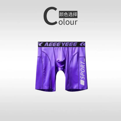 Men's Shorts Compression Running Shorts Quick Dry High Elastic Muscle Fitness Basketball Bottoms Five-Quarter Length Inner Pants
