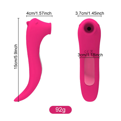 Powerful Clitoris Sucking Vibrator for Women Nipple Oral Vacuum Stimulator Massager Dildo Female Masturbator Sex Toys for Adult