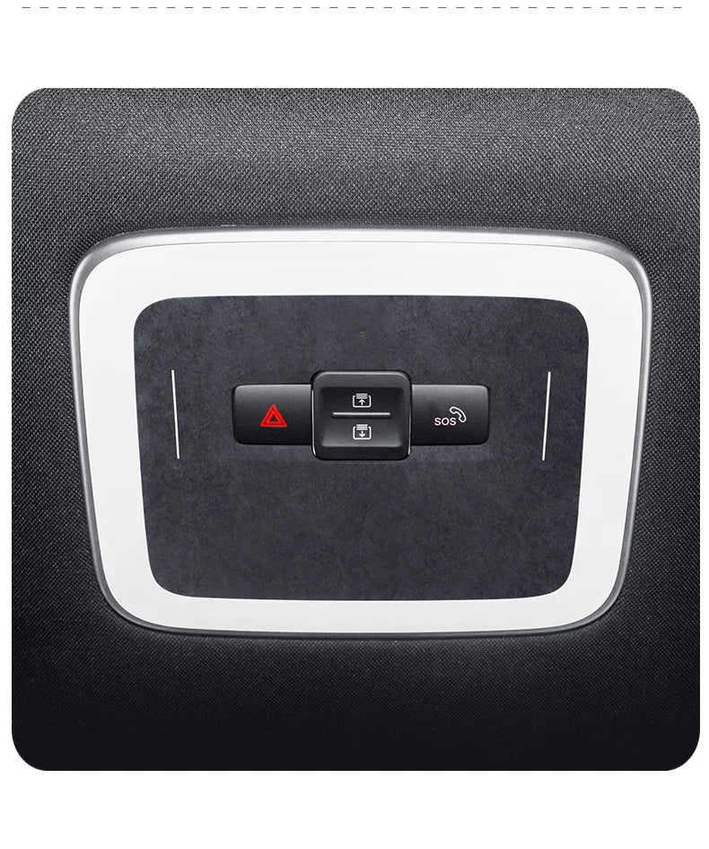 For ZEEKR 7X 2025 Super Suede Interior Accessory, Car Central Control Sliding Cover Panel Steering Wheel Decal Air Outlet Trim