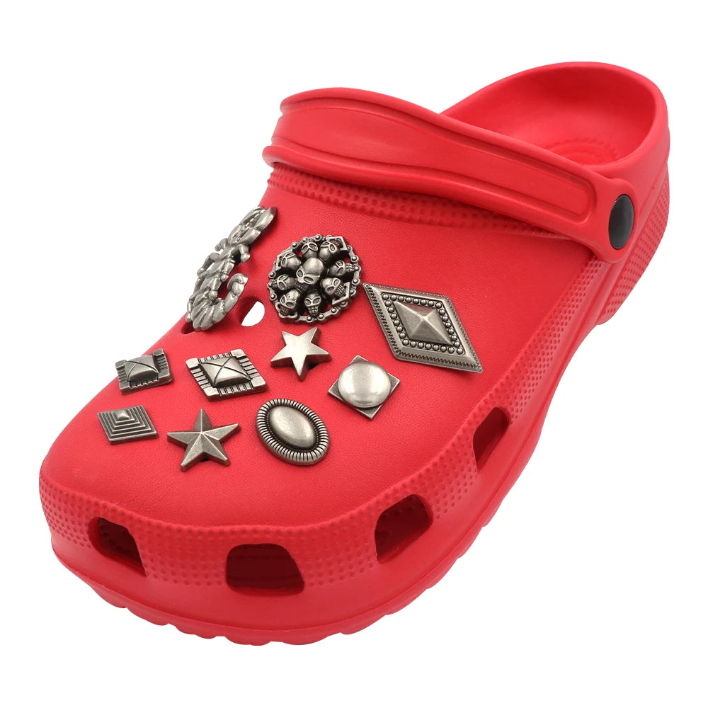 джиббитц Punk Style Shoe Halloween Accessories Charm 1 Set 27 Pcs Metal Украшения Half-body Deer Skeleton Pirate Sandals Adornos
