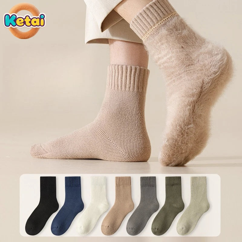 Men Winter Thick Woolen Socks with Added Fleece for Warmth and Protection Men's Long Socks for Winter Mens Socks Designer Socks