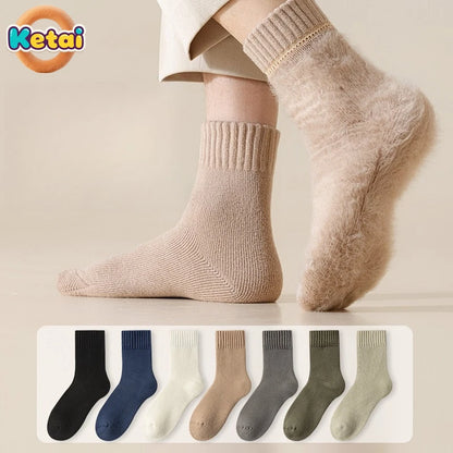Men Winter Thick Woolen Socks with Added Fleece for Warmth and Protection Men's Long Socks for Winter Mens Socks Designer Socks
