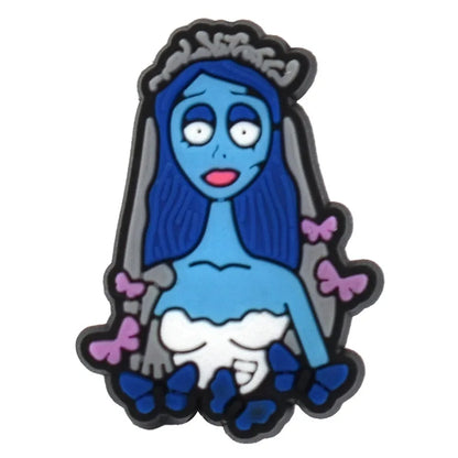 1-100pcs Halloween Ghost Mom PVC Shoes Charm Alligator Charm Accessories Fit Bracelet Wristband Kids Girl Boys love party gifts