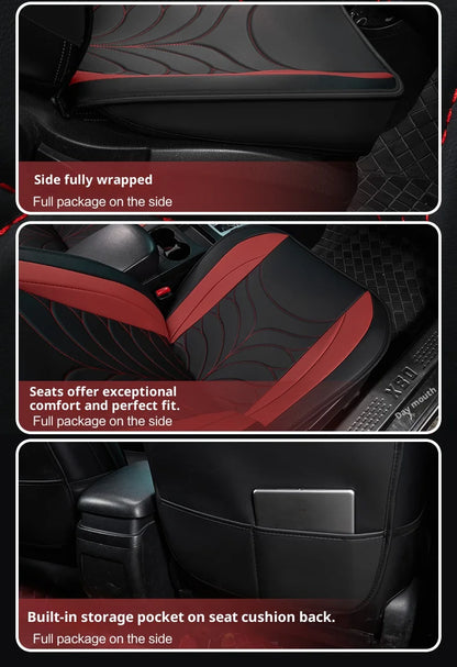 Five-seat universal car seat covers, available in multiple colors, durable and easy to install, suitable for most vehicles.