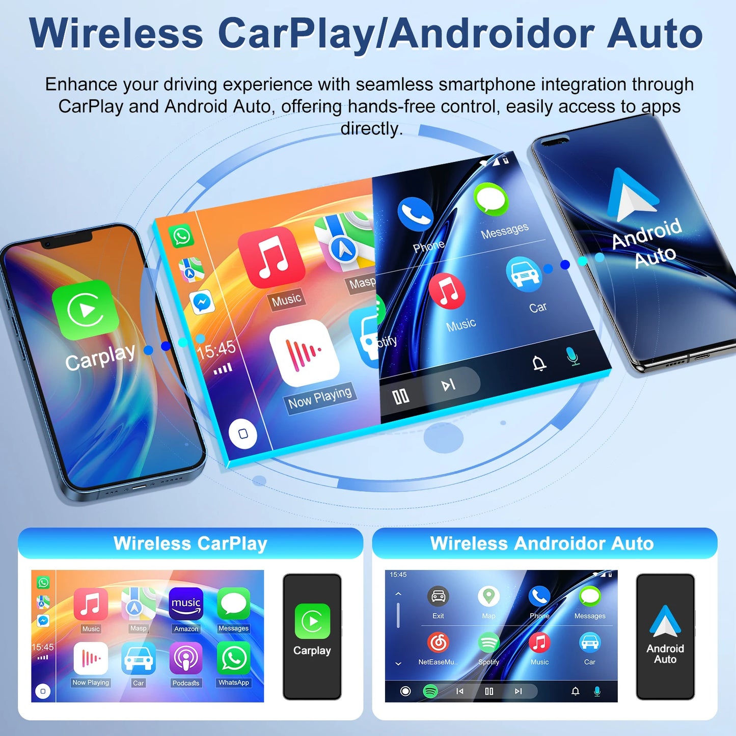 9''Android15 Car Stereo Radio GPS Navi 2+64G for Nissan Navara 2006-2012 withCarplay Android Auto with Bluetooth WiFi FM/RDS SWC