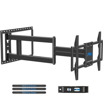 TV Wall Mount for 32-65 Inch Television, Mount with Swivel and Tilt, Full Motion Bracket with Articulating Dual Arms, Fits 16in