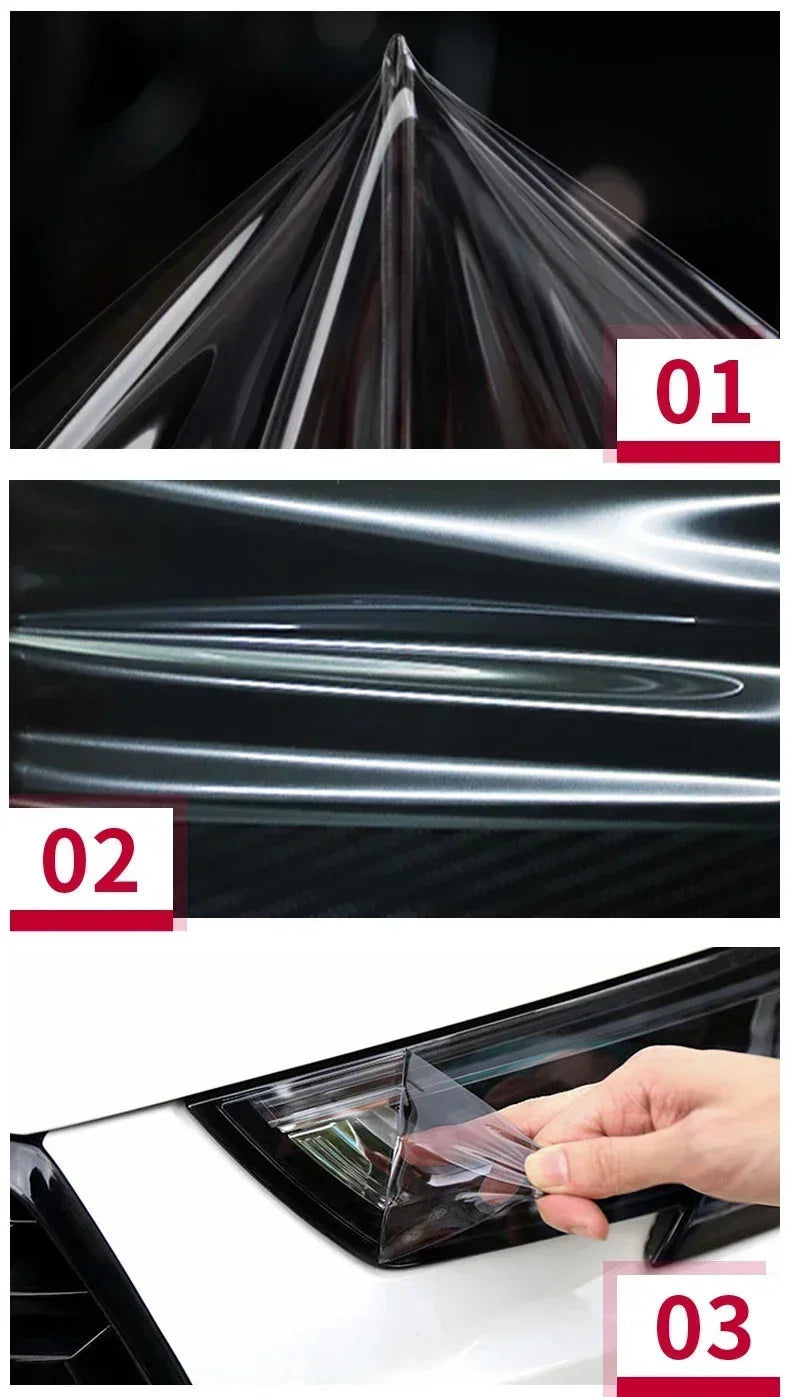 2 Pcs For Volkswagen VW Tiguan R Line Facelift 2020 2021 Car Headlight Tint Smoked Black Protective Film Transparent TPU Sticker