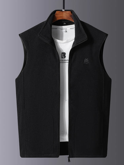 Men's Autumn Winter Faux Suede Vest Warm Stylish Versatile Lightweight Fashionable Clothing Accessory