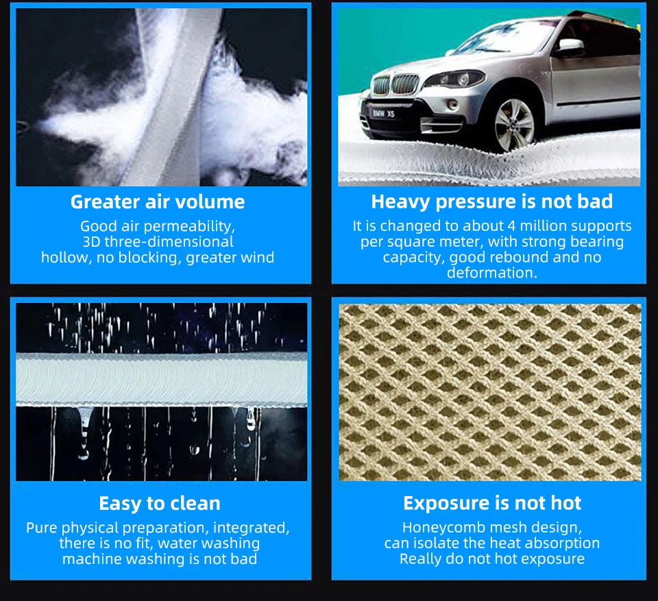 Car Summer Cool Air Seat Cushion Optional Heating or Cooling Function With 1Fan or 2Fan Fast Blowing Ventilation Car Seat Cover