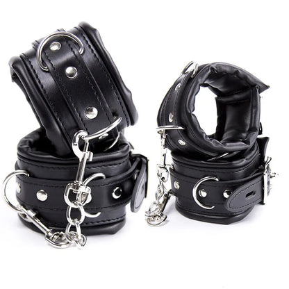 Bondage Kits Extendable Products Leather Restraint Set Handcuffs Ankle Cuffs Bdsm Toys For Couples Women 18 Adult Games