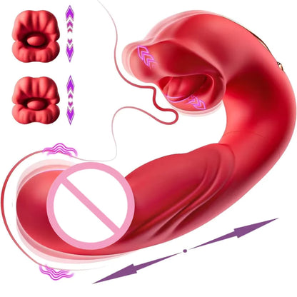 Sucking Vibrator Women Sex Toys- G Spot Vibrator Dildo with 7 Suction & Vibration Modes for Clitoral Nipple Stimulation Sex Toys