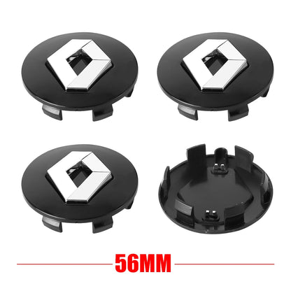 4Pcs 56/60mm Car Wheel Center Hub Cap Cover Sticker Styling Accessories For Renault Koleos Kadjar Captur Megane Talisman Clio 4
