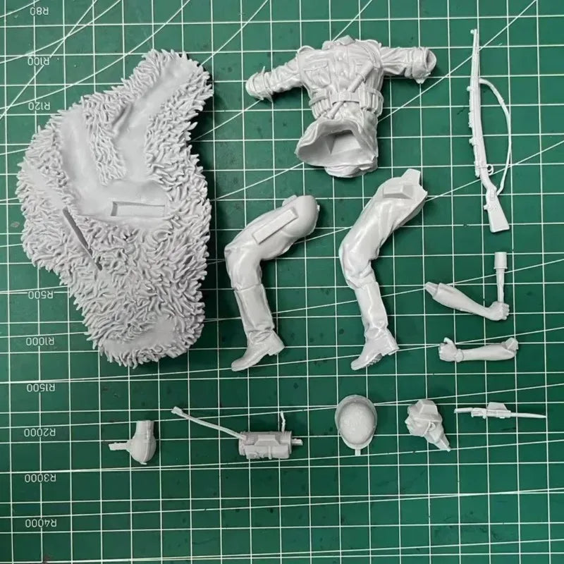 1/16 Scale Resin Figure Model Kit History Miniature Sculpture Fireline Infantry 1 Person Unassembled & Unpainted DIY Diorama Toy