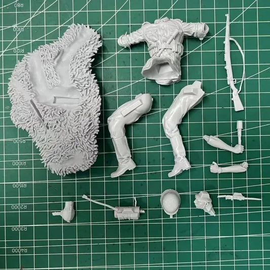 1/16 Scale Resin Figure Model Kit History Miniature Sculpture Fireline Infantry 1 Person Unassembled & Unpainted DIY Diorama Toy
