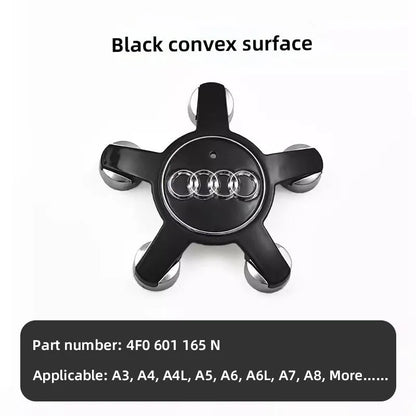 4Pcs Car Wheel Hub Cover Tires Rim Center Replace Cap Decoration Accessories For Audi Q5 A3 A5 A4 A4L A6 A6L A7 A8 Auto Emblem
