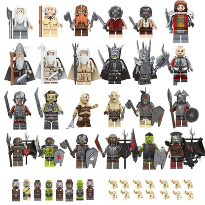 Mini Lord Rings Action Figures Building Block Ringwraiths Orcs Legion Elf King Princ Knight Dwarf Wizard Movie Characters Bricks