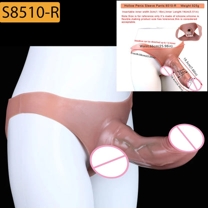 SXXY Strap-On Lifelike Penis Cover насадка на член Large Hollow DildoPants Intimate Adult Sex Toy for Couples Sex