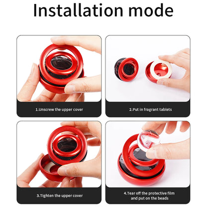 Solar Car Air Freshener Rotating Fragrance Decoration Accessories Interiors Men Women Original Auto Flavoring Perfume Diffuser