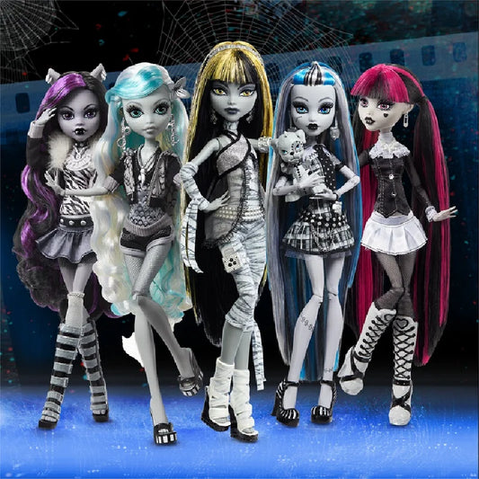 Monster High Reel Drama Lagoona Blue G1 Classic Black White Reproduction Collectible Fashion Doll For Adult Collectors