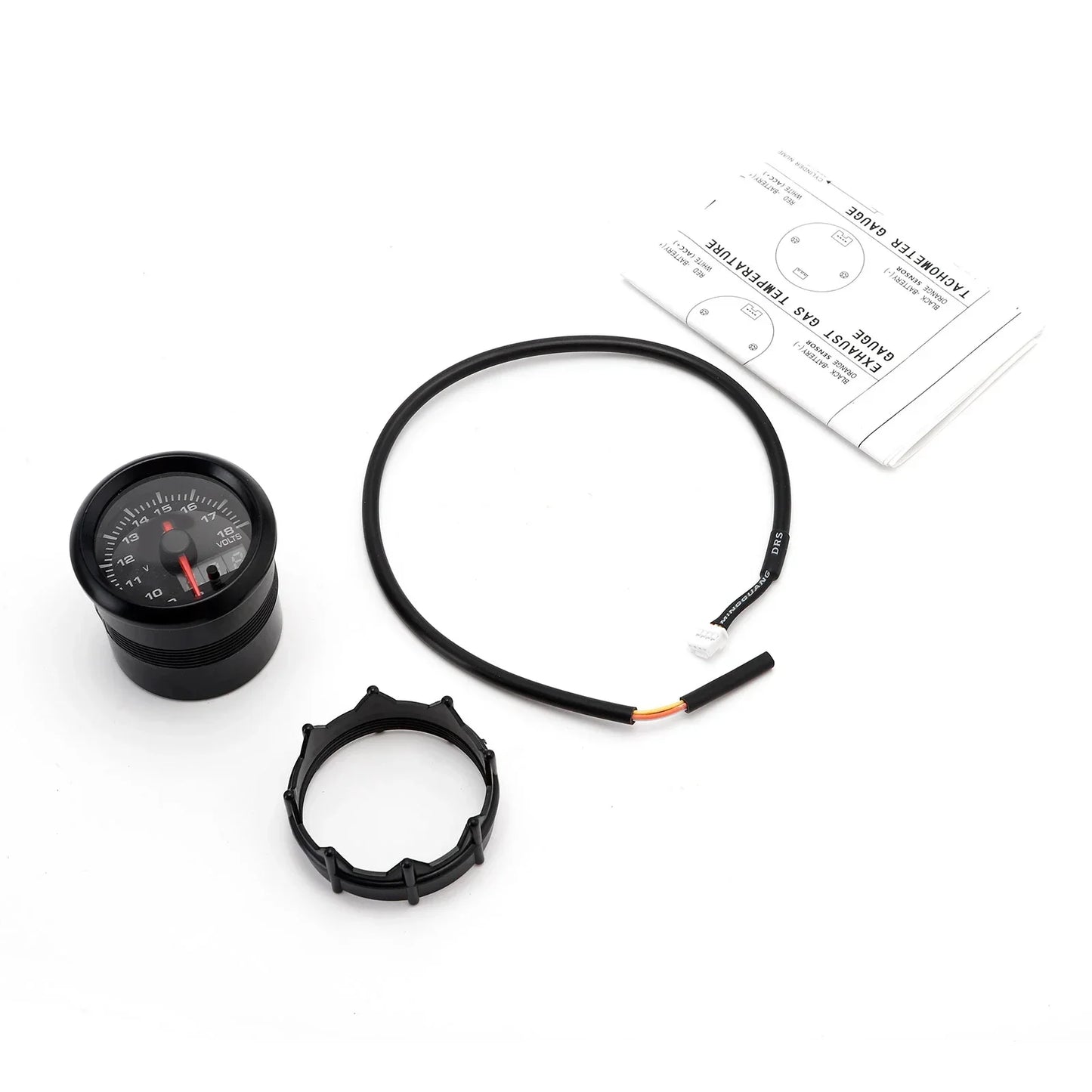 Dofi 2" 52mm 7 Colors LED Dual Display Boost Water Oil Temp Oil Pressure Voltmeter Air Fuel Ratio EGT Tachometer Car Gauge
