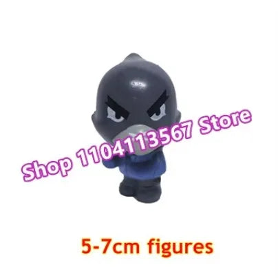 24pcs Cartoon Mini Figures Poco Bibi Shelly Cute Anime Heroes Model Accessories Charms Game Collectibles Toys for Children Gift