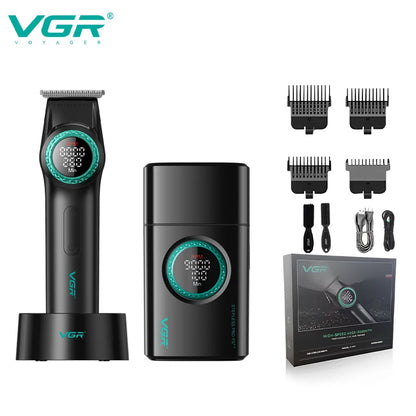 VGR 977 377 new hair trimming set, high-end men's hair clipper, intelligent shaver, whitening device, multifunctional electric c