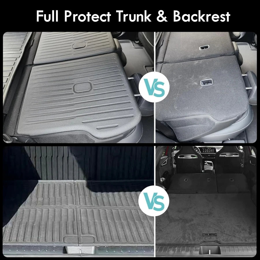 All Weather Trunk Mat For Kia EV6 2022-2024 (All Trims) and 2025 (GT ONLY) XPE Cargo Liner Rear Trunk Mat Odorless Waterproof