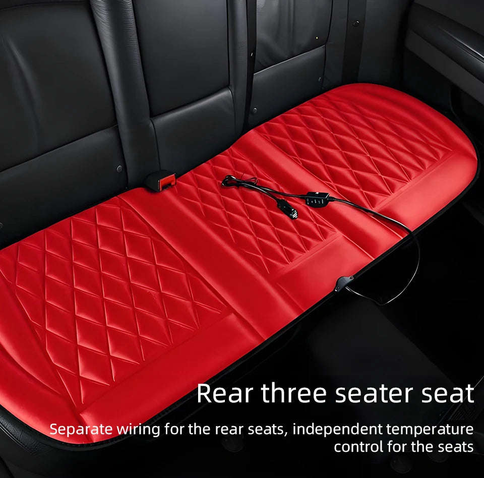 12V Car Heating Seat Cushion Seat Covers Winter Car Seat Heater  Car Accessories Heating Pads Universal Available In Black Red