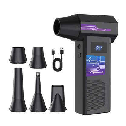 Turbo Jet Fan Electric Air Duster 10000mAh High-Speed Blower 130000RPM for Car PC Home Cleaning Powerful Portable Dryer Tool