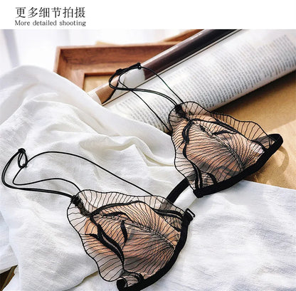 Elegant French Lace Front Closure Bra Set Ultra Thin Breathable Beauty Back Sensual Lingerie Wirefree UK Fit Summer S-XL MOYISU