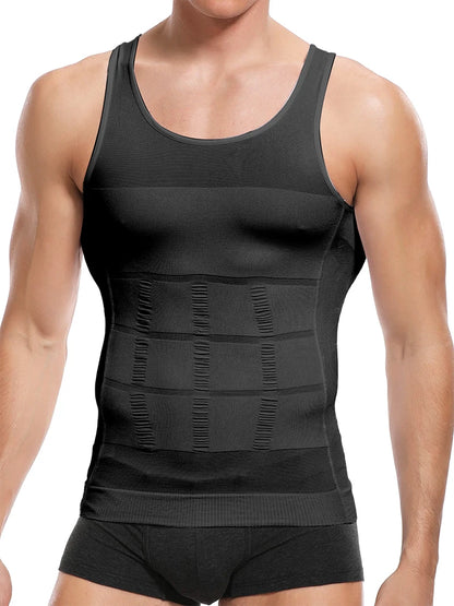 Men Slimming Body Shaper Vest Shirt Abs Abdomen Slim Gym Workout Corset Tummy Control Compression Tank Top Sleeveless Shapewear