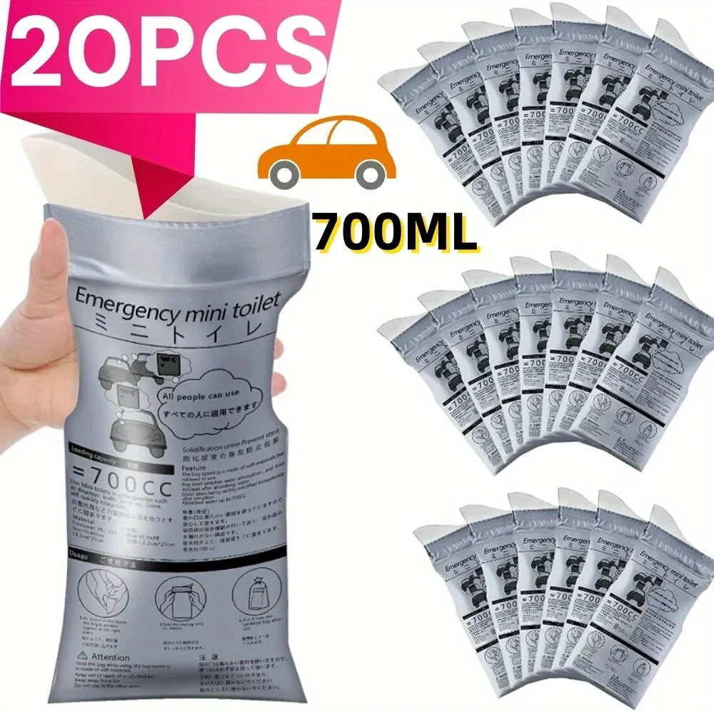 1-20PCS Outdoor Emergency Urinate Bags Disposable Piss Bag Travel Mini Mobile Toilet Portable Urine Bag Baby Vomiting Bag