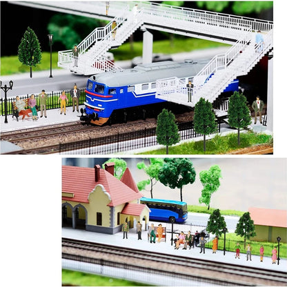 Model Miniature 1:87 HO Scale Architectural Painted Models Human Scale Model ABS Plastic People Figures Random Poses 50/100Pcs