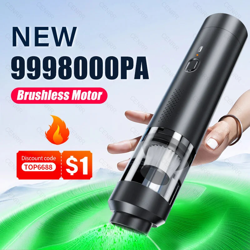 CENRR 9998000PA Car Vacuum Cleaner Strong Suction Powerful Wireless Portable Car Cleaner for Home Appliance Air Blower